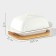 Porcelain oil on the bamboo stand Bellatenero, 320 ml, white color
