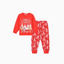 New Year. Pajama nursery (longshit/pants), red color, height 116 cm