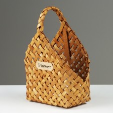 Wicker basket, 23 x 12 x 7 x 22/28 cm, sequoia