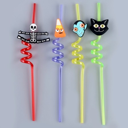 Halloween cocktail tubes, 4 pcs in a set.-1