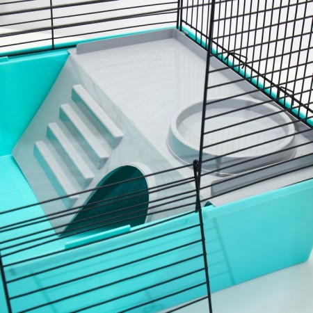 Cage for chinchilla "Pijon" No. 19, collapsible, 58 x 40 x 49, turquoise-10