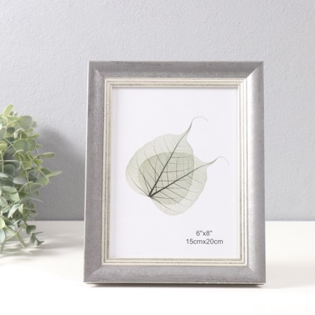 Photo frame plastic 15x20 cm "Gabriel" gray with silver strip 2.2x19x24 cm