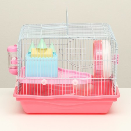 A cage for rodents "Pigzon", equipped with a lock, 37 x 27 x 30 cm, pink-8