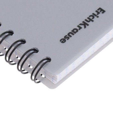 Notepad for spirals A6 80 sheets, cage, Erichkrause "Life Style" Plastic coverage silk -screen films, Bellar Beliac block 100%, silver-1