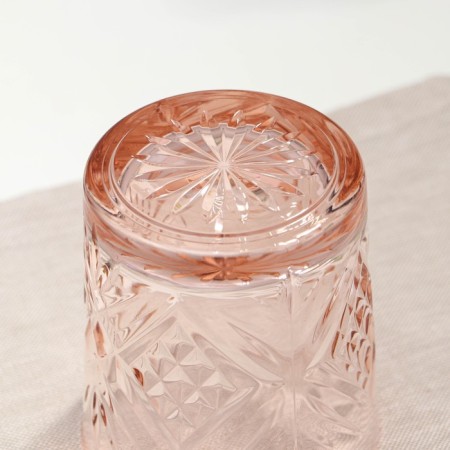 Low glass glass "Salzburg", 300 ml, pink color-2