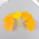 Artificial plant for creativity "ginkgo leaves" set of 6 pcs orange-yellow 8 cm