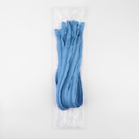 Lightning "Spiral", No. 5, detachable, automatic lock, 60 cm, blue color-2