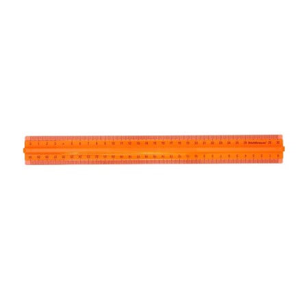 A ruler with a holder of 30 cm Erichkrause Neon, plastic, a mix of 4 colors, in a box display-4