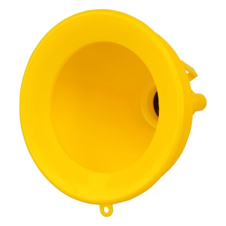 Plastic funnel Denzel, 135 mm with a metal sieve, a flexible tip and a non -pierce 9880-2