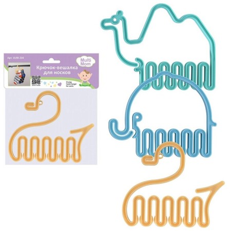 Hook-lick for socks Multida "Diplon", 12x10 cm, mix