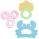A set of silicone teethers “for the baby”, with a rattle, 3 pcs., I crush me