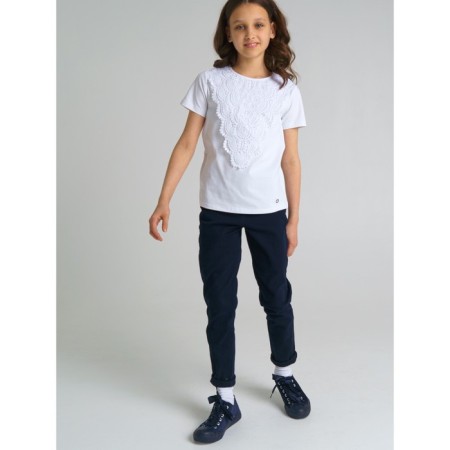 Blouse with lace for a girl, height 152 cm-1