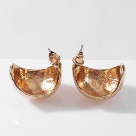 Earrings Metal "Discus-Shar" sphere, color gold-1