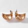 Earrings Metal "Discus-Shar" sphere, color gold