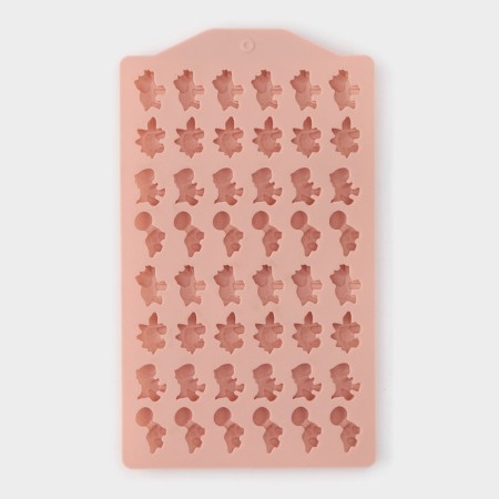 Form for marmalade Dolyan "Dino", silicone, 19 × 11.7 cm, 48 cells (1.9 × 1 cm), MIX color-2