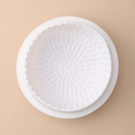 Form for mousse desserts and baking konfinetta "Bronte", silicone, 23 × 7.5 cm, white color-1