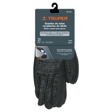 Nitrille gloves, with nylon coating, universal, Truper-1