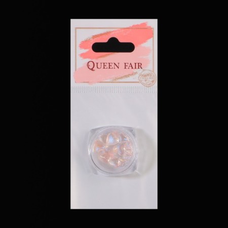 Decorative elements for the decor "heart", voluminous, with sparkles, translucent/pink color-4