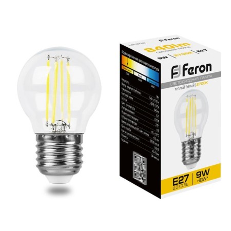 LED LED Feron, E27, 9 W, 230 V, white warm light