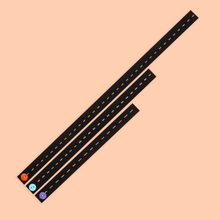 A set of adjustable elastic bands, on a button, 3 pcs, 18 mm, 25/31/43 cm, color mix-2