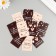 Cardboard Biro "Made with Love", brown, set of 10 pcs (5 types) 4x6 cm