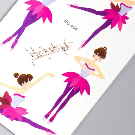 Tattoo on the body color "Little ballerina" mix 7.5x12 cm-4