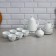 Tea Service "Carmen", 17 objects: cream 350 ml, 6 cups 200 ml, kettle 1.5 l, sugar tower 300 ml, 6 Smascher, porcelain, Iran