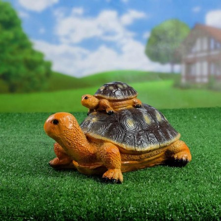 Garden figure "Double Turtle" 26x20x17cm-1