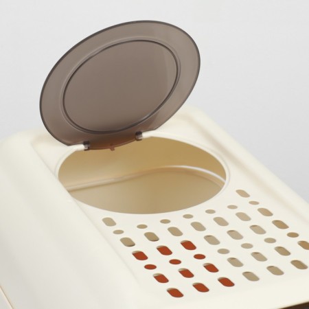The toilet is closed with a folding top of 36 x 51 x 34 cm, orange-8