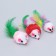 A toy for cats "Small Mouse" with feathers, 5 cm, packing 50 pcs