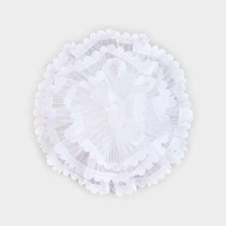 Graduation. Bant for hair on elastic band, white, 10.5 cm, princesses-2