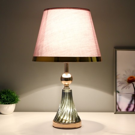 Highlight lamp with "Okli" E27 40W gray-gold 28x28x48 cm-1