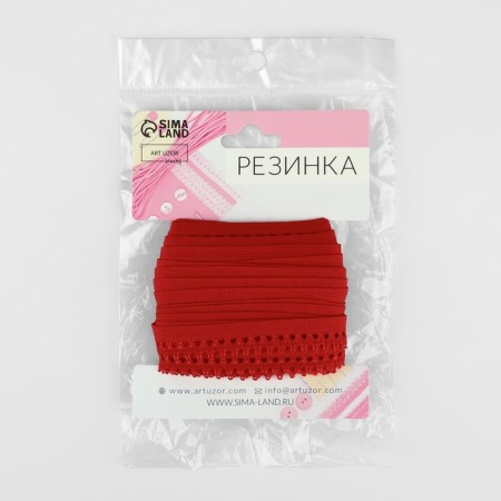 Gum is openwork, 13 mm, 10 ± 1 m, red color-2