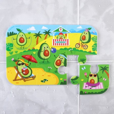 Soft puzzle for kids "Avocado", 6 parts, crumb I-6