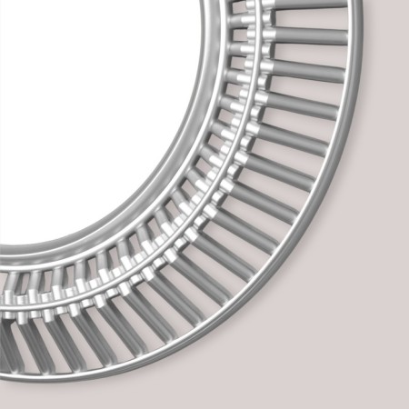 Wall mirror, in the openwork case, 51x51 cm, silver-1