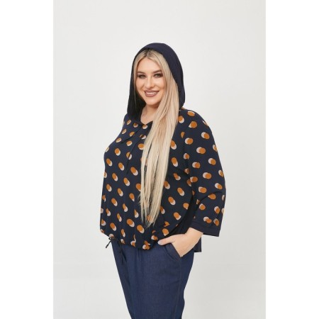 Female T-shirt, size 64, dark blue color-3