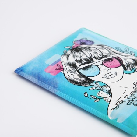 Cover for passport, blue color-4