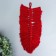 Panel wall in the technique of macram "leaf" Bordeaux 30x15 cm