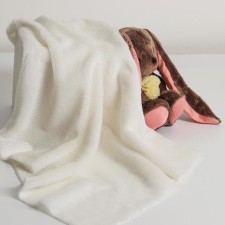 Flap for needlework, knitted -based fur, 50 × 50 cm, white color