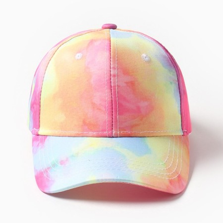Кепка для девочек MINAKU "Tie-dye" цвет розовый, р-р 52-1