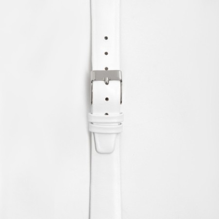 Watch strap, 16 mm, harness 75 mm, larynx 115 mm, genuine leather, white-2