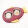 Metal dual bowl on a plastic base 2 x 160 ml, 35 x 23.5 x 5 cm, pink