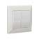 Luazon Lighting "Antei" switch, 10 A, 2 keys, hidden, white
