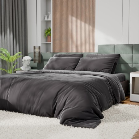 Bedding Ethel 1.5P Tencel 155*210cm, 160*245cm, 50*70cm-2pcs, black color black-3
