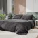 Bedding Ethel 1.5P Tencel 155*210cm, 160*245cm, 50*70cm-2pcs, black color black
