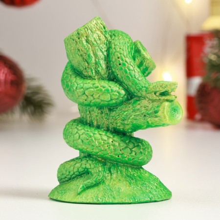 Figure "Snake on a tree" light green, 10x8cm-1
