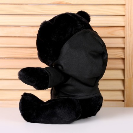 Soft toy "Black Bear" in a jacket, 26 cm-3
