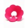 Veterinary collar made of felt "chamomile", size s, fuchsia