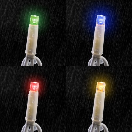 Garland "Curtain" 2 x 1.5 m, IP65, UMS, white thread rubber, 360 LED, glow of multi, 220 V-1