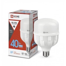LED lamp In Home Led-Hp-Pro, 40 W, 230 V, E27, E40, 6500 K, 3800 lm, with an adapter